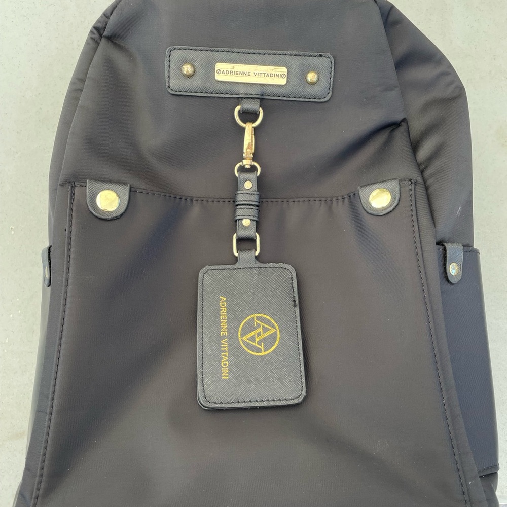 Adrienne Vittadini Sleek Black Backpack - NWOT
